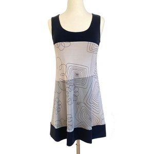 Flora Kung Monochromatic Silk Jersey Printed Tank Dress